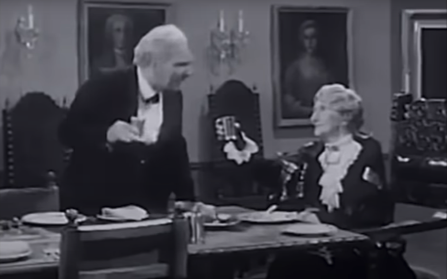 “Dinner for One” starring May Warden and Freddie Frinton.